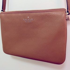 Kate Spade Warm Gingerbread Triple Gusset crossbody bag